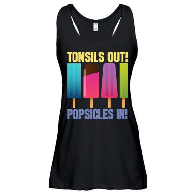 Tonsils Out Popsicles In Tonsillectomy Removal Surgery Ladies Essential Flowy Tank