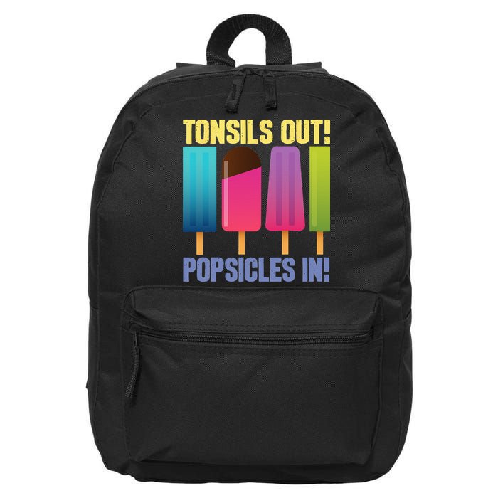 Tonsils Out Popsicles In Tonsillectomy Removal Surgery 16 in Basic Backpack