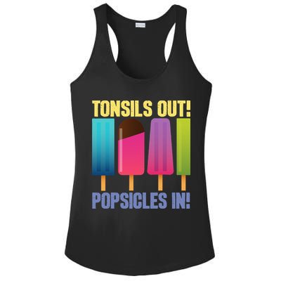 Tonsils Out Popsicles In Tonsillectomy Removal Surgery Ladies PosiCharge Competitor Racerback Tank