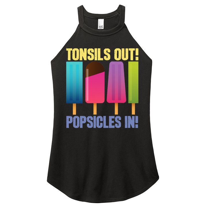 Tonsils Out Popsicles In Tonsillectomy Removal Surgery Women's Perfect Tri Rocker Tank