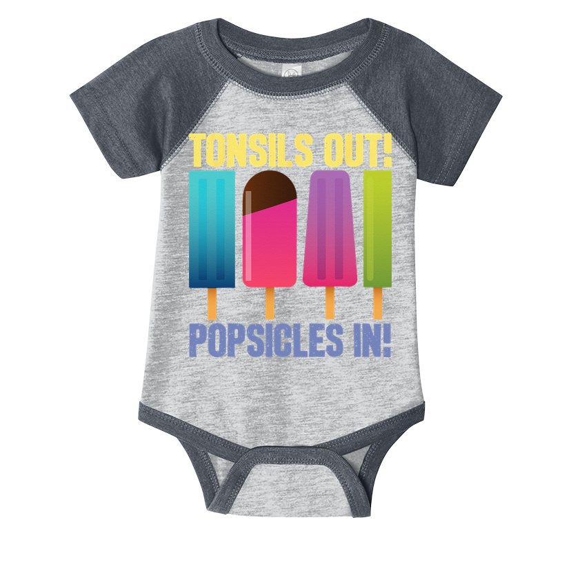 Tonsils Out Popsicles In Tonsillectomy Removal Surgery Infant Baby Jersey Bodysuit