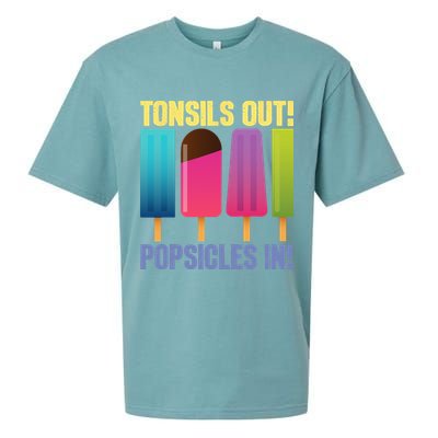 Tonsils Out Popsicles In Tonsillectomy Removal Surgery Sueded Cloud Jersey T-Shirt
