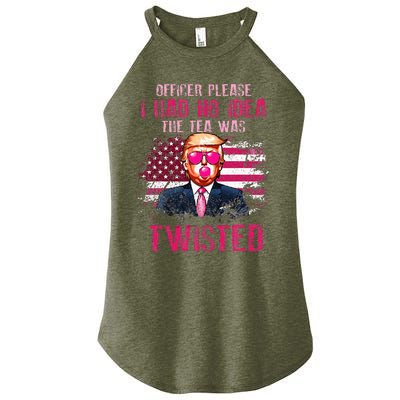 Trump Officer Please I Had No Idea The Tea Was Twisted Women’s Perfect Tri Rocker Tank