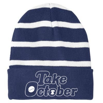 Take October Philadelphia Striped Beanie with Solid Band