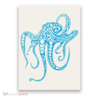 Tribal Octopus Polynesian Tribal Octopus Poster