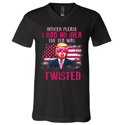 Trump Officer Please I Had No Idea The Tea Was Twisted V-Neck T-Shirt