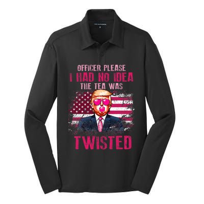 Trump Officer Please I Had No Idea The Tea Was Twisted Silk Touch Performance Long Sleeve Polo