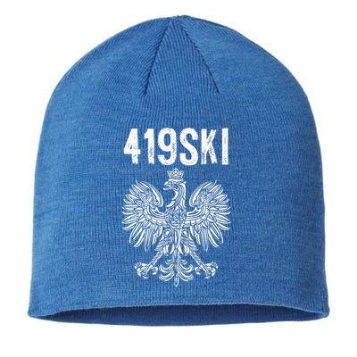 Toledo Ohio Polish American Eagle Flag Pride 419 Sustainable Beanie