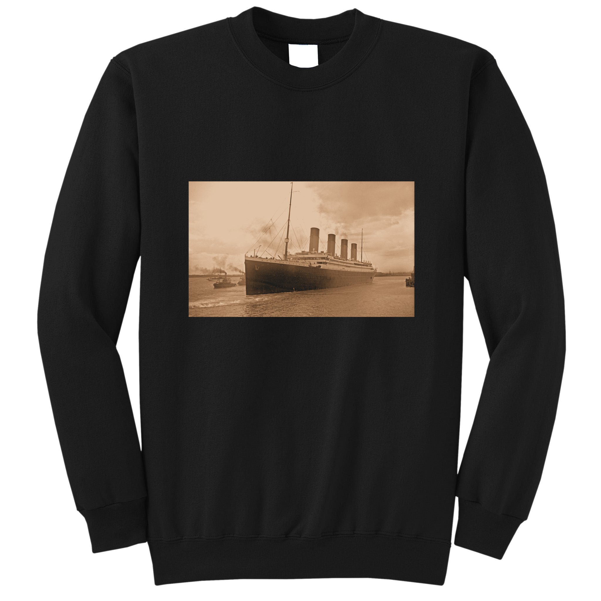 Titanic Original Photo Sepia 1912 Tall Sweatshirt