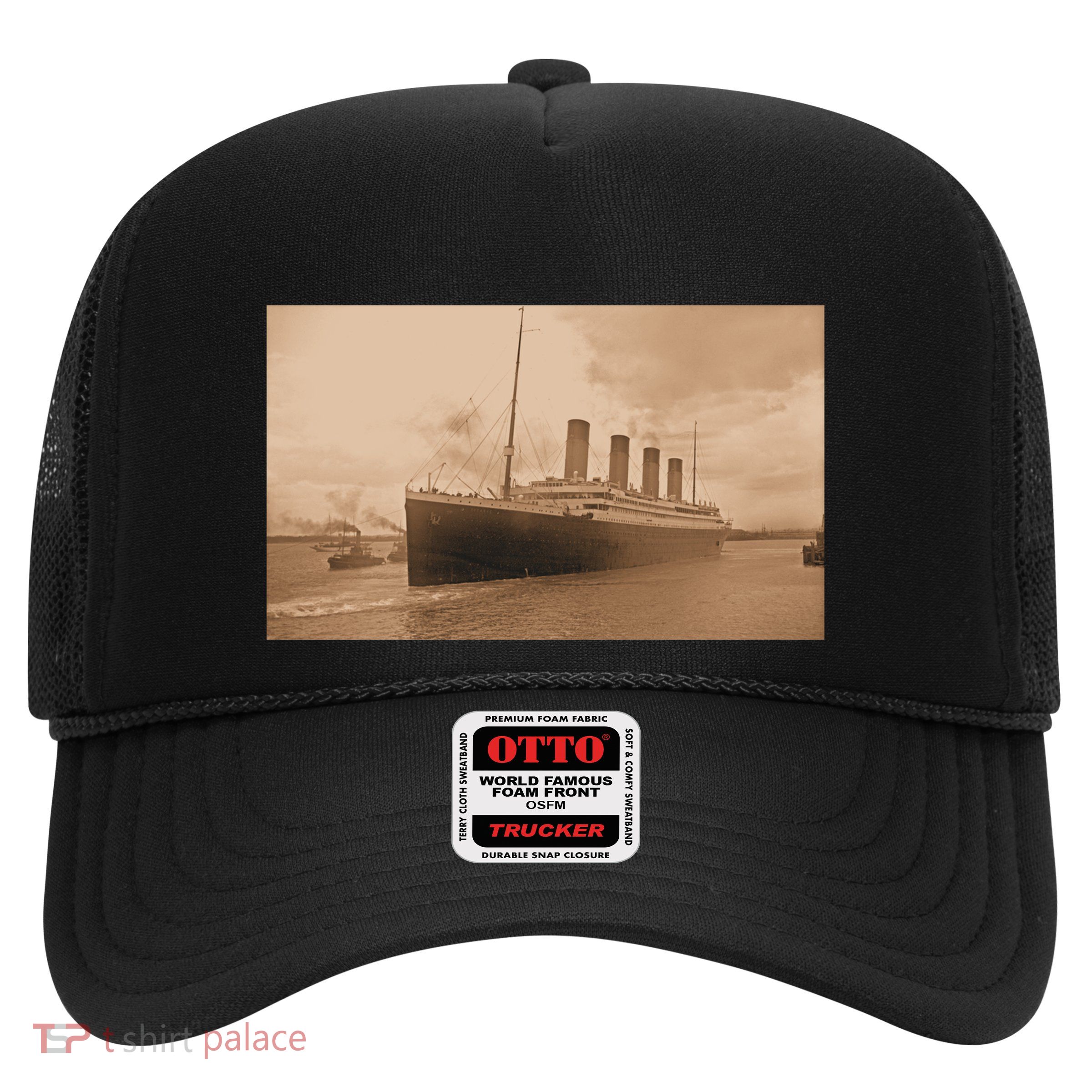 Titanic Original Photo Sepia 1912 Trucker Hat