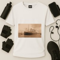 Titanic Original Photo Sepia 1912 Cooling Performance Crew T-Shirt