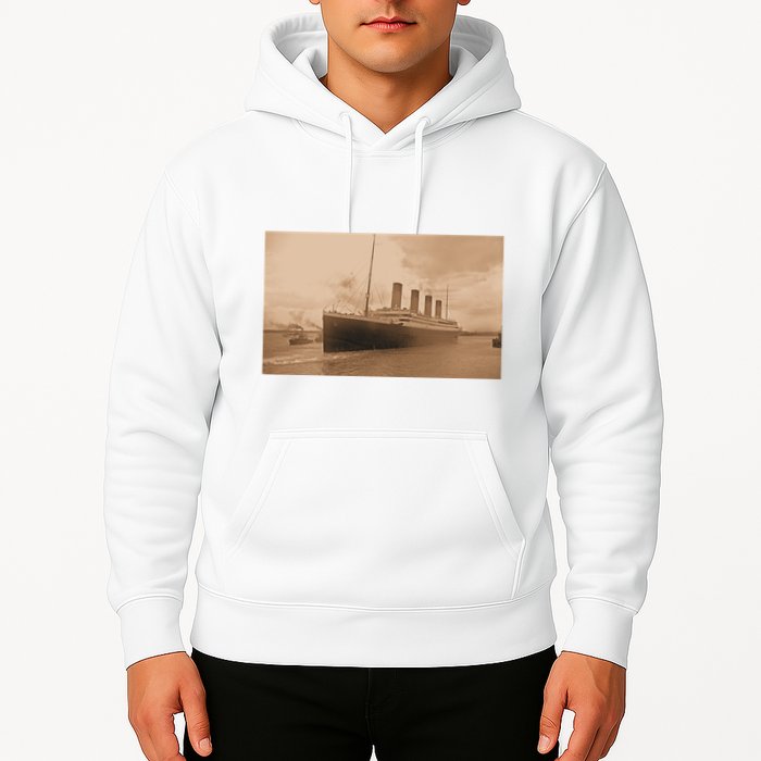 Titanic Original Photo Sepia 1912 Hoodie