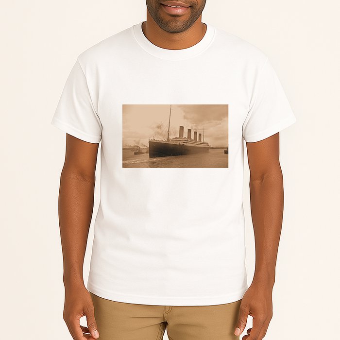 Titanic Original Photo Sepia 1912 Tall T-Shirt