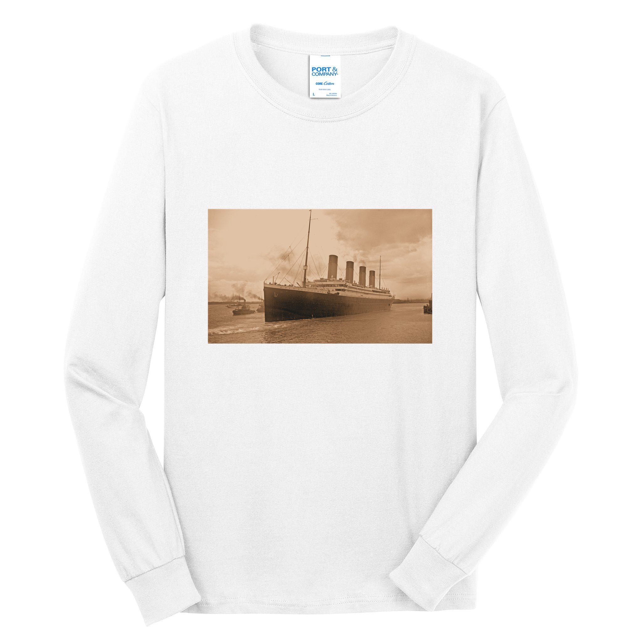 Titanic Original Photo Sepia 1912 Tall Long Sleeve T-Shirt