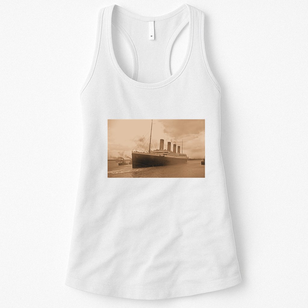 Titanic Original Photo Sepia 1912 Womens Tank Top
