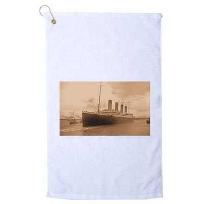 Titanic Original Photo Sepia 1912 Golf Towel