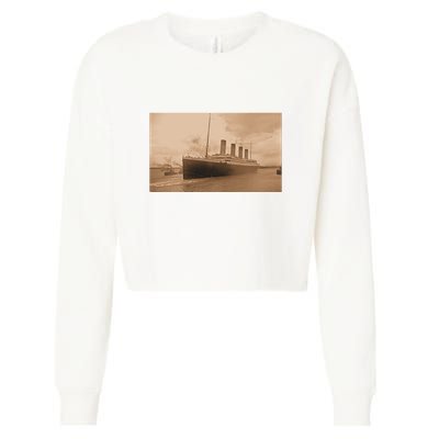 Titanic Original Photo Sepia 1912 Cropped Pullover Crew