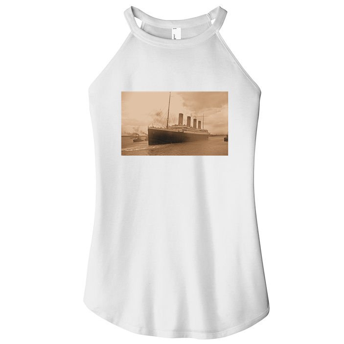 Titanic Original Photo Sepia 1912 Women's Perfect Tri Rocker Tank