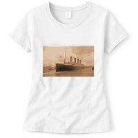 Titanic Original Photo Sepia 1912 Womens T-Shirt
