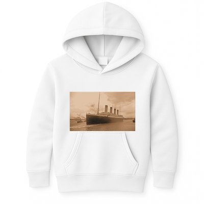 Titanic Original Photo Sepia 1912 Kids Hoodie