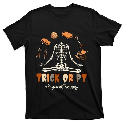 Trick Or PT Physical Therapy Skeleton Halloween Doctor PTA T-Shirt