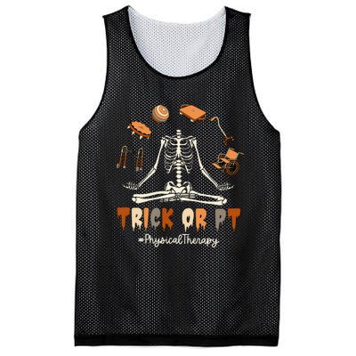 Trick Or PT Physical Therapy Skeleton Halloween Doctor PTA Mesh Reversible Basketball Jersey Tank