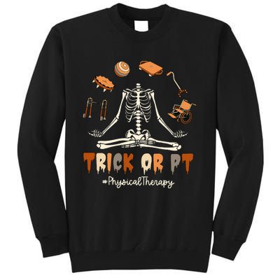 Trick Or PT Physical Therapy Skeleton Halloween Doctor PTA Tall Sweatshirt