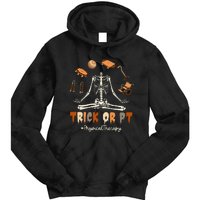 Trick Or PT Physical Therapy Skeleton Halloween Doctor PTA Tie Dye Hoodie