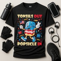 Tonsils Out Popsicles In Patriotic Usa Flag 4th Of July Performance Shirt