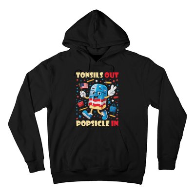 Tonsils Out Popsicles In Patriotic Usa Flag 4th Of July Hoodie