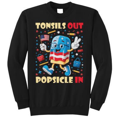 Tonsils Out Popsicles In Patriotic Usa Flag 4th Of July Sweatshirt