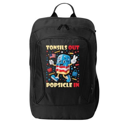 Tonsils Out Popsicles In Patriotic Usa Flag 4th Of July City Backpack