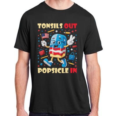 Tonsils Out Popsicles In Patriotic Usa Flag 4th Of July Adult ChromaSoft Performance T-Shirt