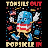 Tonsils Out Popsicles In Patriotic Usa Flag 4th Of July Bucket Hat