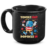 Tonsils Out Popsicles In Patriotic Usa Flag 4th Of July 15oz Campfire Ceramic Mug
