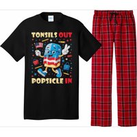 Tonsils Out Popsicles In Patriotic Usa Flag 4th Of July Pajama Set