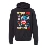 Tonsils Out Popsicles In Patriotic Usa Flag 4th Of July Premium Hoodie