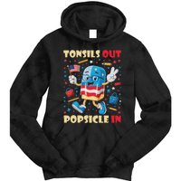 Tonsils Out Popsicles In Patriotic Usa Flag 4th Of July Tie Dye Hoodie