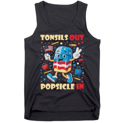 Tonsils Out Popsicles In Patriotic Usa Flag 4th Of July Tank Top