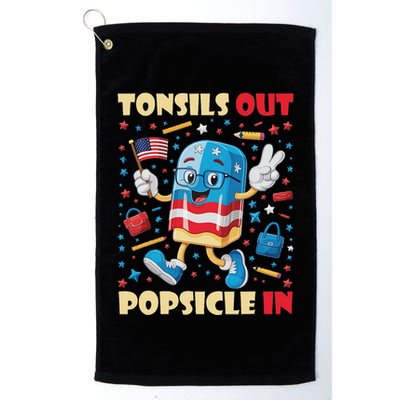 Tonsils Out Popsicles In Patriotic Usa Flag 4th Of July Golf Towel