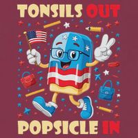Tonsils Out Popsicles In Patriotic Usa Flag 4th Of July 16oz Travel Tumbler