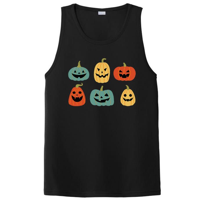 Types Of Pumpkin Jack O Lantern Collection Retro Halloween PosiCharge Competitor Tank