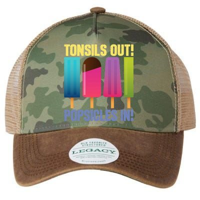 Tonsils Out Popsicles In Tonsillectomy Removal Surgery Legacy Tie Dye Trucker Hat