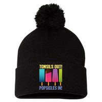 Tonsils Out Popsicles In Tonsillectomy Removal Surgery Pom Pom 12in Knit Beanie