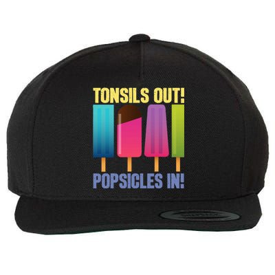 Tonsils Out Popsicles In Tonsillectomy Removal Surgery Wool Snapback Cap