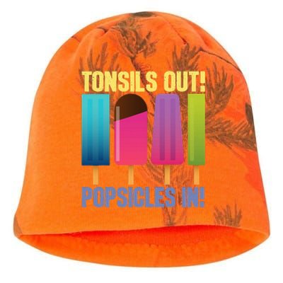 Tonsils Out Popsicles In Tonsillectomy Removal Surgery Kati - Camo Knit Beanie