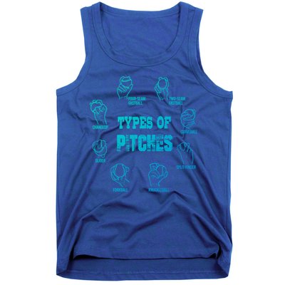 Types Of Pitches Softball Baseball Team Sport Funny Tee Gift Tank Top