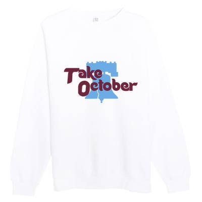 Take October Philadelphia Baseball Premium Crewneck Sweatshirt