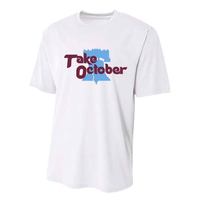 Take October Philadelphia Baseball Performance Sprint T-Shirt