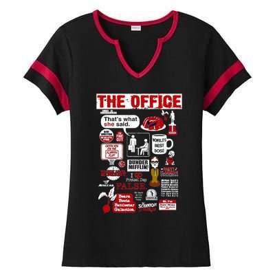 The Office Quote Ladies Halftime Notch Neck Tee